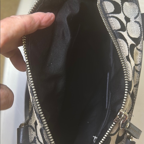 Coach Black and Tan Signature Tote with Leather Handles and leather Coach wallet - Picture 16 of 17